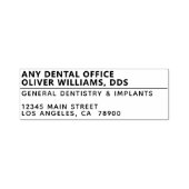 Tampon Auto-encreur Modern Dental Office Dentist Return Address (Design)