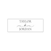 Tampon Auto-encreur Modern Minimalist Wedding Custom Name (Design)