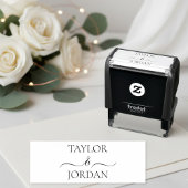 Tampon Auto-encreur Modern Minimalist Wedding Custom Name