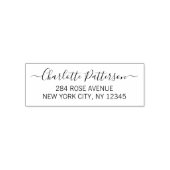 Tampon Auto-encreur Modern Script Professional Adresse de retour perso (Design)