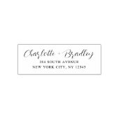 Tampon Auto-encreur Modern Script Professional Adresse de retour perso (Design)