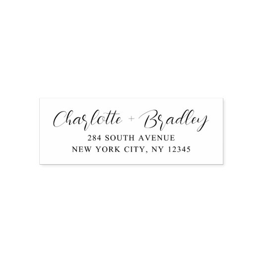 Tampon Auto-encreur Modern Script Professional Adresse de retour perso (Design)