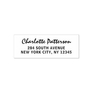 Tampon Auto-encreur Modern Script Professional Adresse de retour perso