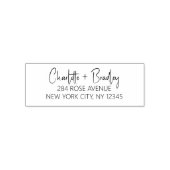 Tampon Auto-encreur Modern Script Professional Adresse de retour perso (Design)