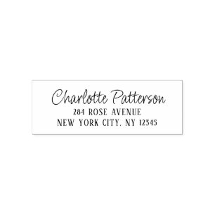 Tampon Auto-encreur Modern Script Professional Adresse de retour perso