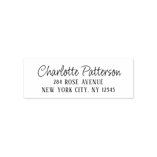 Tampon Auto-encreur Modern Script Professional Adresse de retour perso (Design)