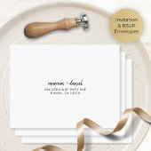 Tampon Auto-encreur Modern Simple Script Names Mariage Adresse de reto