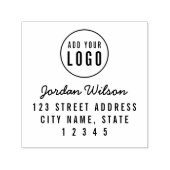 Tampon Auto-encreur Moderne Ajouter votre logo Script et votre adresse (Design)