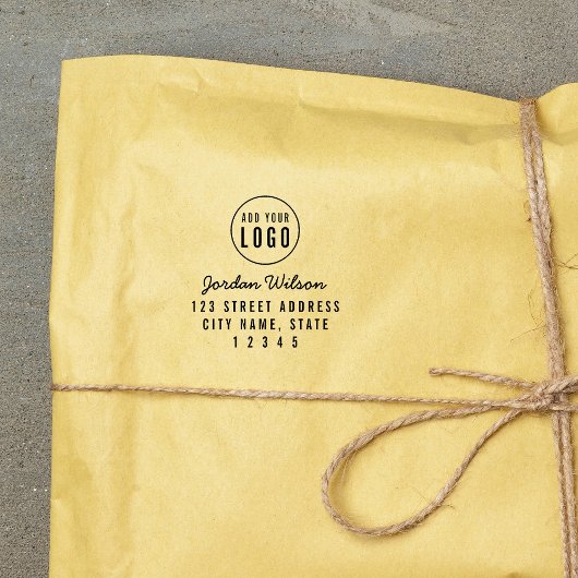 Tampon Auto-encreur Moderne Ajouter votre logo Script et votre adresse