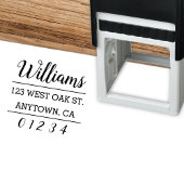 Tampon Auto-encreur Moderne Chic Calligraphie Script Retourner l'adres