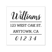 Tampon Auto-encreur Moderne Chic Calligraphie Script Retourner l'adres (Design)