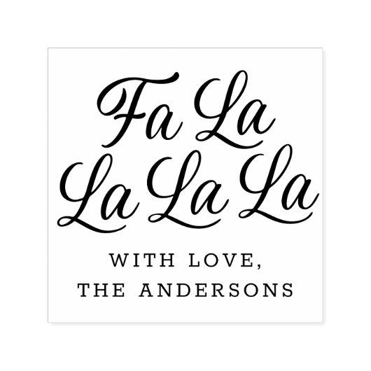Tampon Auto-encreur Moderne Chic Fa La La La La Noël (Design)