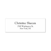 Tampon Auto-encreur Moderne Élégant Noir & Blanc Uni (Design)