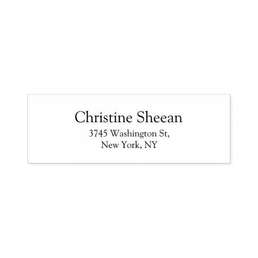 Tampon Auto-encreur Moderne Élégant Noir & Blanc Uni (Design)