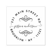 Tampon Auto-encreur Moderne Élégant Script de Fille Calligraphie Chic (Design)