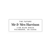 Tampon Auto-encreur Moderne L'Avenir M. Mme Allocution de retour (Design)