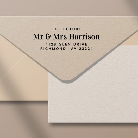 Tampon Auto-encreur Moderne L'Avenir M. Mme Allocution de retour