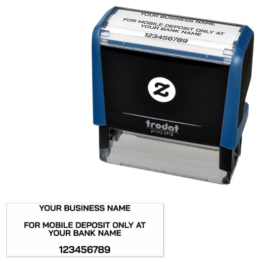 TAMPON AUTO-ENCREUR  MODERNE MOBILE DEPOSIT BANK ENDORSEMENT (En situation)