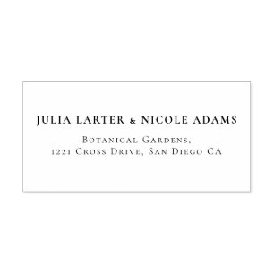 Tampon Auto-encreur Moderne Romantique Élégant Mariage de couronne flo