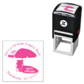 Tampon Auto-encreur Moderne Tropical Beach Umbrella Retour Décoratif (En situation)