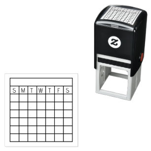 Tampon Auto-encreur Mois Habit Tracker, Timbre Calendrier, journal Rub