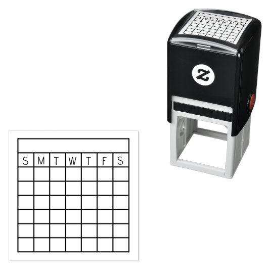 Tampon Auto-encreur Mois Habit Tracker, Timbre Calendrier, journal Rub (En situation)
