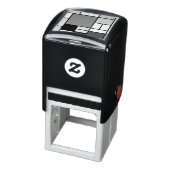 Tampon Auto-encreur Mondrian Peinture Rouge Plane Jaune Noir Gris Bleu (Produit)