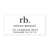 Tampon Auto-encreur Monogram Classic Élégant Minimal Adresse de retour (Design)