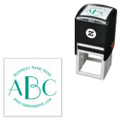 Tampon Auto-encreur Monogramme 3 lettres initiales Nom commercial pers (En situation)