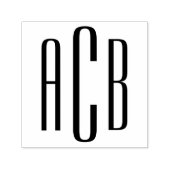 Tampon Auto-encreur Monogramme à trois lettres (Design)