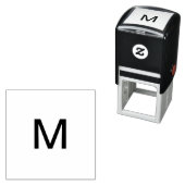 Tampon Auto-encreur Monogramme ajouter le nom lettre initiale simple (En situation)