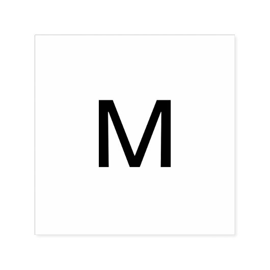 Tampon Auto-encreur Monogramme ajouter le nom lettre initiale simple (Design)