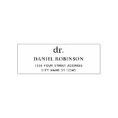 Tampon Auto-encreur Monogramme Classique Initiales Minimales Adresse d (Design)