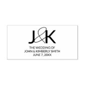 Tampon Auto-encreur Monogramme Couple Personnalisé (Design)