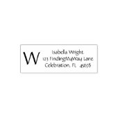 Tampon Auto-encreur Monogramme d'adresse moderne initial (Design)