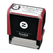 Tampon Auto-encreur Monogramme de couronne classique avec Bow Adresse (Produit)