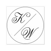 Tampon Auto-encreur Monogramme de Mariage de typographie simple et cla (Design)