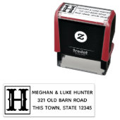 Tampon Auto-encreur Monogramme de marque occidentale (En situation)