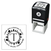 Tampon Auto-encreur Monogramme du cercle de village (En situation)