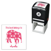 Tampon Auto-encreur Monogramme Elephant Ce Livre Appartient À (En situation)