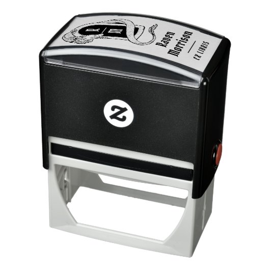 Tampon Auto-encreur Monogramme gothique Dragon mystique Ex Libris Livr (Produit)