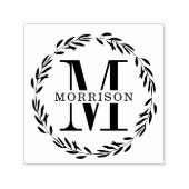 Tampon Auto-encreur Monogramme Laurel Wreath (Design)