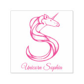 Tampon Auto-encreur Monogramme Magique S Personnalisé Unicorne Sophia (Design)