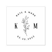 Tampon Auto-encreur Monogramme Mariage de Bohême moderne Enregistrer l (Design)