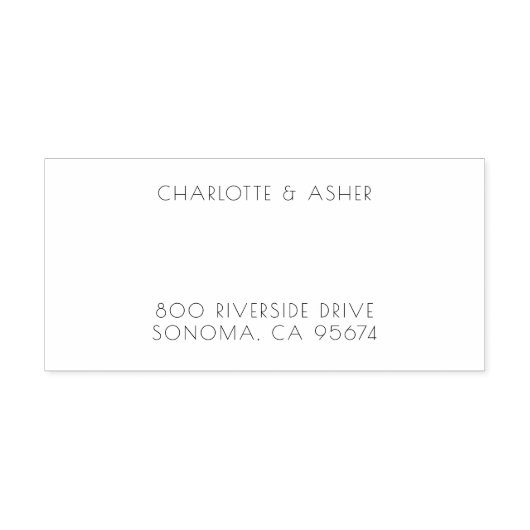 Tampon Auto-encreur Monogramme Mariage de nom de couple (Design)