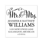 Tampon Auto-encreur Monogramme Mariage manuscrit moderne (Design)