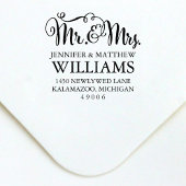 Tampon Auto-encreur Monogramme Mariage manuscrit moderne