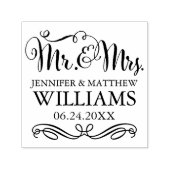 Tampon Auto-encreur Monogramme Mariage manuscrit moderne (Design)