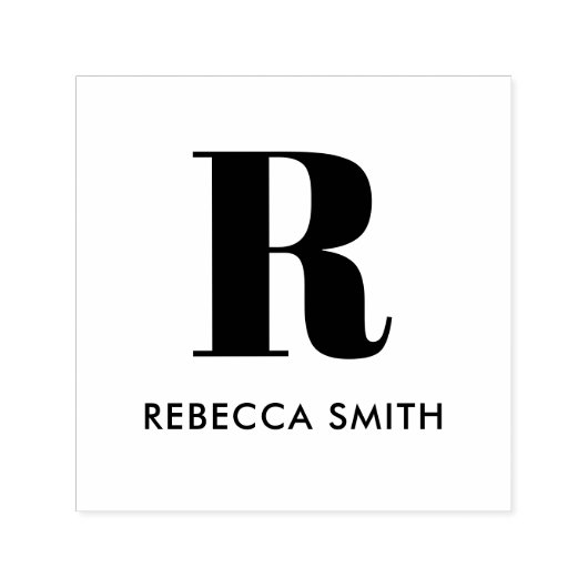 Tampon Auto-encreur Monogramme moderne simple (Design)