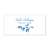 Tampon Auto-encreur Monogramme Nom de l'enseignant Feuilles de la clas (Design)